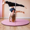 HOMCOM Pole Dance kilimėlis, 5 cm storio apvalus plastikinis kilimėlis pole dance pratimams, gimnastikai, jogai, rožinis