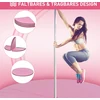 HOMCOM Pole Dance kilimėlis, 5 cm storio apvalus plastikinis kilimėlis pole dance pratimams, gimnastikai, jogai, rožinis