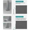 Songmics 180 x 300 cm šoninė markizė 180 x 300 cm dūmų pilkos spalvos