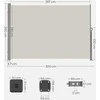 Songmics Šoninis tentas 200 x 300 cm Taupe