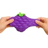 Spaudžiamas sensorinis žaislas vynuogė, violetinis su žaliais elementais, 20 x 12 x 10 cm