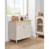 Songmics Sandėliavimo spintelė 40 x 80 x 76 cm smėlio smėlio spalvos - natūrali smėlio spalva