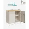 Songmics Sandėliavimo spintelė 40 x 80 x 76 cm smėlio smėlio spalvos - natūrali smėlio spalva