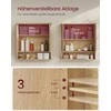 Songmics Spintelė su veidrodžiais 2 durų ir atvira lentyna 13x56,5x58,5 cm