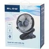 Blow Stalinis ventiliatorius su segtuku 10cm USB + baterija, juodas