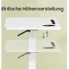 Songmics Reguliuojamo aukščio stalas, 70 x 40 x 65-102 cm, baltas