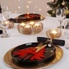 Kalėdų eglutės stalo įrankių dangteliai 4 vnt. raudoni