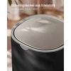 Songmics Stalo šiukšliadėžė su sūpuojamu dangčiu, 1,5 l, juoda, 11,6 × 11,6 × 15,8 cm
