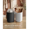 Songmics Stalo šiukšliadėžė su sūpuojamu dangčiu, 1,5 l, juoda, 11,6 × 11,6 × 15,8 cm