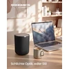 Songmics Stalo šiukšliadėžė su sūpuojamu dangčiu, 1,5 l, juoda, 11,6 × 11,6 × 15,8 cm