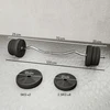 Štangos komplektas su lenkta neslystančia štanga, juodas, 120 cm, 25 kg