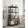 Songmics Reguliuojama stovinti lentyna su 4 lentynomis 40 x 80 x 160 cm vintažinė ruda-juoda