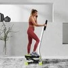 HOMCOM Stepper Fitness Swing Stepper su LCD ekranu ir rankena Namų treniruoklis iki 100 kg Plieninis ABS žalias 55 x 44 x 108 cm