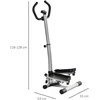 "HOMCOM Stepper Handle" treniruoklio treniruoklis Treniruoklių treniruokliai Kojų ir užpakalio treniruotės LCD ekranas Reguliuojamas greitis