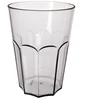 Stiklinė gėrimams, 400 ml, skaidri su juodu atspalviu, 9 × 9 × 11,5 cm