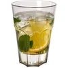 Stiklinė gėrimams, 400 ml, skaidri su juodu atspalviu, 9 × 9 × 11,5 cm