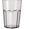 Stiklinė gėrimams, 400 ml, skaidri su juodu atspalviu, 9 × 9 × 11,5 cm