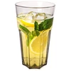 Stiklinė gėrimams 700 ml, skaidri su juodu atspalviu, 10 × 10 × 16 cm