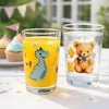 Stiklinė su dinozaurų raštu, skaidri, 200 ml
