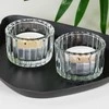 KOOPMAN Home Styling Collection Žvakių laikikliai Stikliniai 5,7 cm 2 vnt.