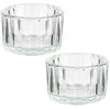 KOOPMAN Home Styling Collection Žvakių laikikliai Stikliniai 5,7 cm 2 vnt.