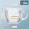 Stiklinės kavai ir arbatai 470 ml 6 vnt.