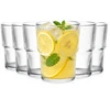 Stiklinės, rievėtos, skaidrios, 380 ml, 6 vnt.