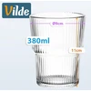 Stiklinės, rievėtos, skaidrios, 380 ml, 6 vnt.
