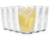 Stiklinės rumbuoto stiklo, 330 ml, skaidrios, 8,5 × 8,5 × 12 cm, 6 vnt.