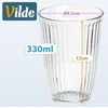 Stiklinės rumbuoto stiklo, 330 ml, skaidrios, 8,5 × 8,5 × 12 cm, 6 vnt.