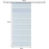 HOMCOM stiklinės stumdomos durys kambariui, pusiau satinizuotos, 775 / 900 / 1025 x 2050 mm