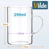 Stiklinės su rankenėlėmis, 290 ml, 6 vnt.