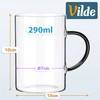 Stiklinės su rankenėlėmis, 290 ml, 6 vnt.