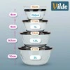 Stikliniai Dubenėliai su Dangčiais Vilde 750 ml, 1 l, 1,5 l, 2 l (4 vnt.)