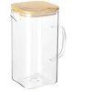 Stiklinis ąsotis su bambukiniu dangčiu, 2,5 l, 19 × 12 × 23,5 cm