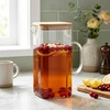 Stiklinis ąsotis su bambukiniu dangčiu, 2,5 l, 19 × 12 × 23,5 cm
