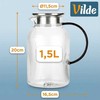 Stiklinis ąsotis su dangteliu 1,5 l