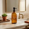 Stiklinis muilo dozatorius, rudas, 500 ml