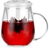 Stiklinis puodelis Vilde su sieteliu ir dangteliu 530 ml