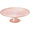 Stiklinis tortų stovas 28 cm - Rožinis
