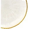 Stiklinis tortų stovas 21 cm - Balto auksinio dizaino