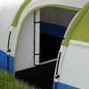Outsunny kempingo palapinė, tunelinė palapinė 3 asmenims, su šviesos kabliuku, prieangiu ir 2 kambariais, vėjui atspari šeimos palapinė su nešiojimo krepšiu, 2000mm atsparumas vandeniui, stovyklavimui ir sodui, žalia.
