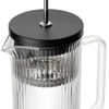 Stūmoklinis kavinukas, 350 ml, skaidrus, 11 × 7 × 15,5 cm