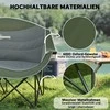Sulankstoma dvivietė kėdė žalia