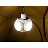 Sulankstoma LED saulės lempa su kabliu, 13 cm