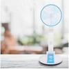 Sulankstomas belaidis ventiliatorius su LED apšvietimu, 18 cm, mėlynas