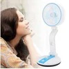 Sulankstomas belaidis ventiliatorius su LED apšvietimu, 18 cm, mėlynas