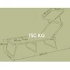 Songmics Didelis gultas, sulankstomas gultais, 71 x 200 x 38 cm