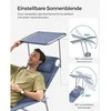 Songmics Sulankstomas gultas su apsauga nuo saulės mėlynos spalvos