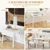 HOMCOM sulankstomas valgomojo stalas, virtuvinis stalas 2-4 asmenims, sulankstomas stalas, medinis valgomojo stalas, mažoms erdvėms, 110 x 86 x 75 cm, baltas